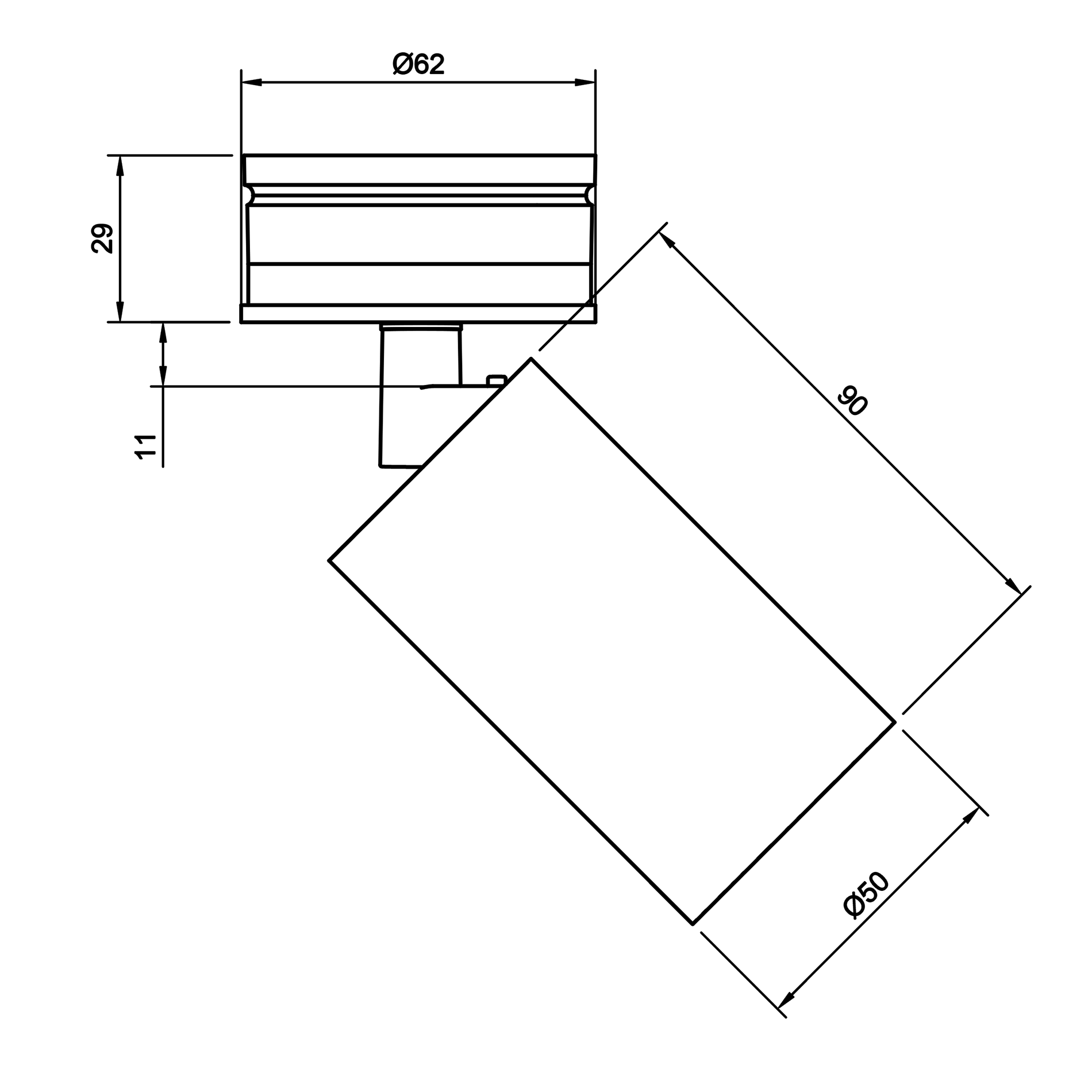 RIND 90 TRIMLESS – Hvit